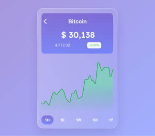 Live data display on the Clear Stowment crypto trading platform
